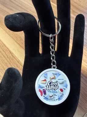 Mini brands (series 3) Cool Whip Keychain - White & Blue Novelty